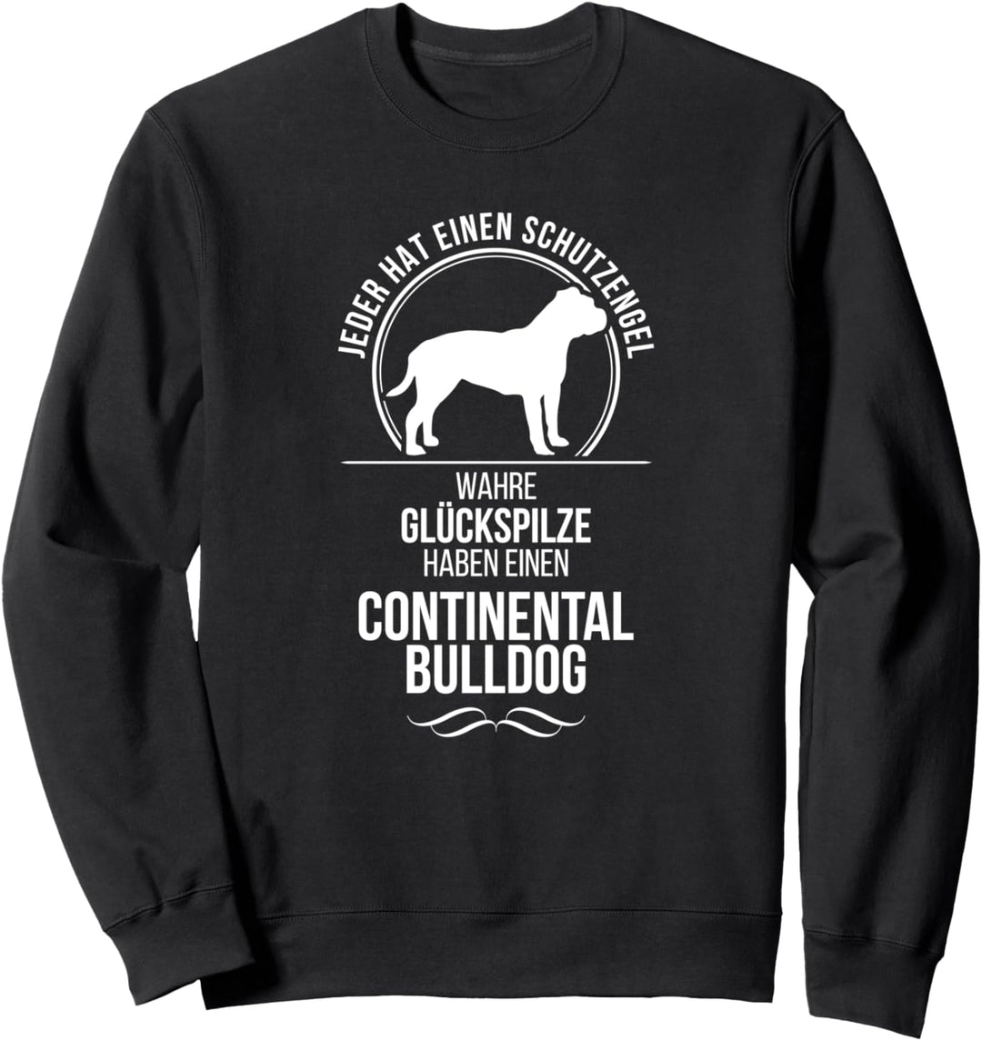 Continental Bulldog Schutzengel Hund Hunde Hundespruch Sweatshirt