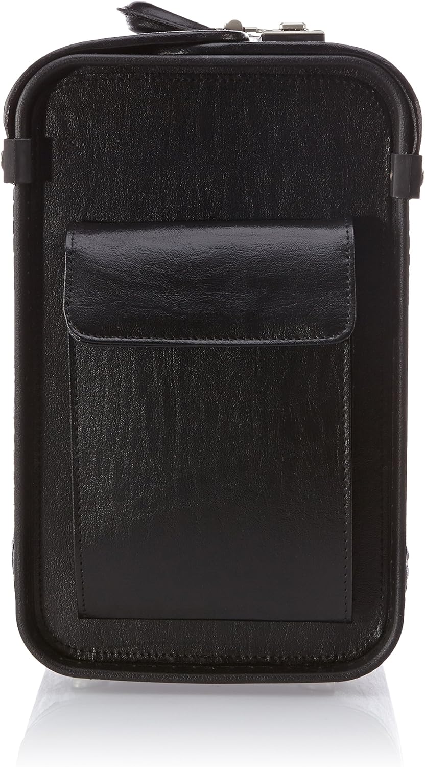 ALASSIO 45028 - Pilotenkoffer Genova, aus strapazierfähigem Lederimitat, ca. 46 x 35 x 20,5 cm, schw