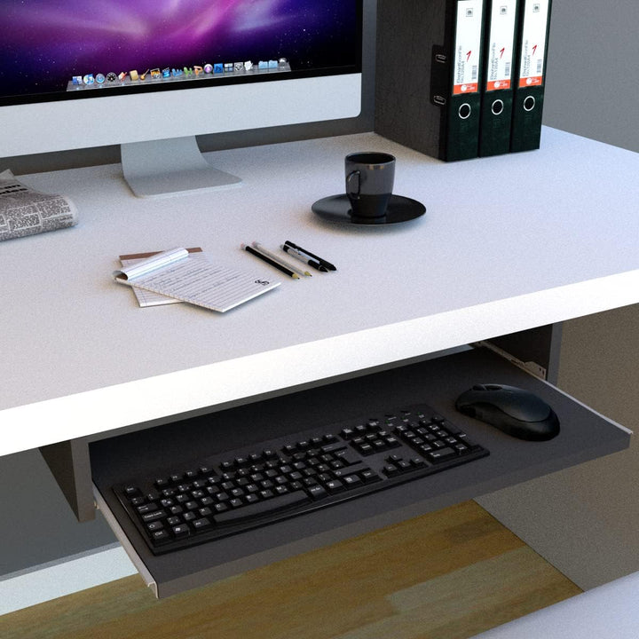 Henor Abnehmbare Tastaturablage aus FSC® Holz 70 x 31 x 11 cm unter Schreibtisch Graphit 70x31x11 Gr