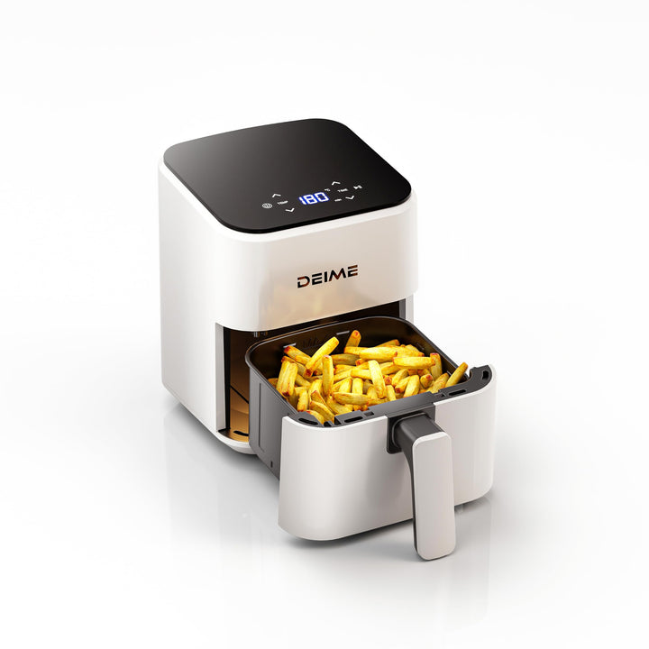 DEIME Heissluftfritteuse 2,5 l, kleiner digitaler Airfryer, platzsparend, kompakt, zum Backen, Aufwä