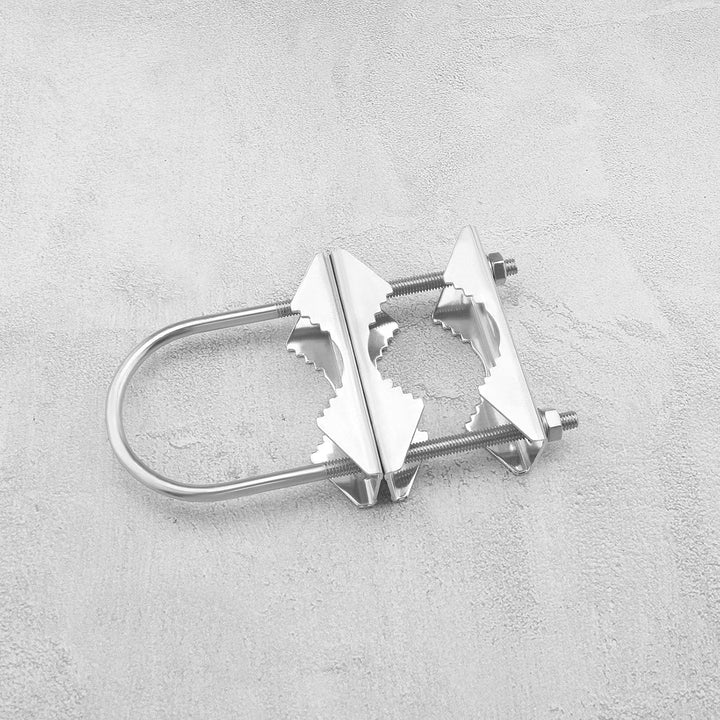 3 Set Clamp Kit Jaw Block Aerial Antenna Mast U Bolts Spring Washer Iron Galvanizing Aerial Antenna