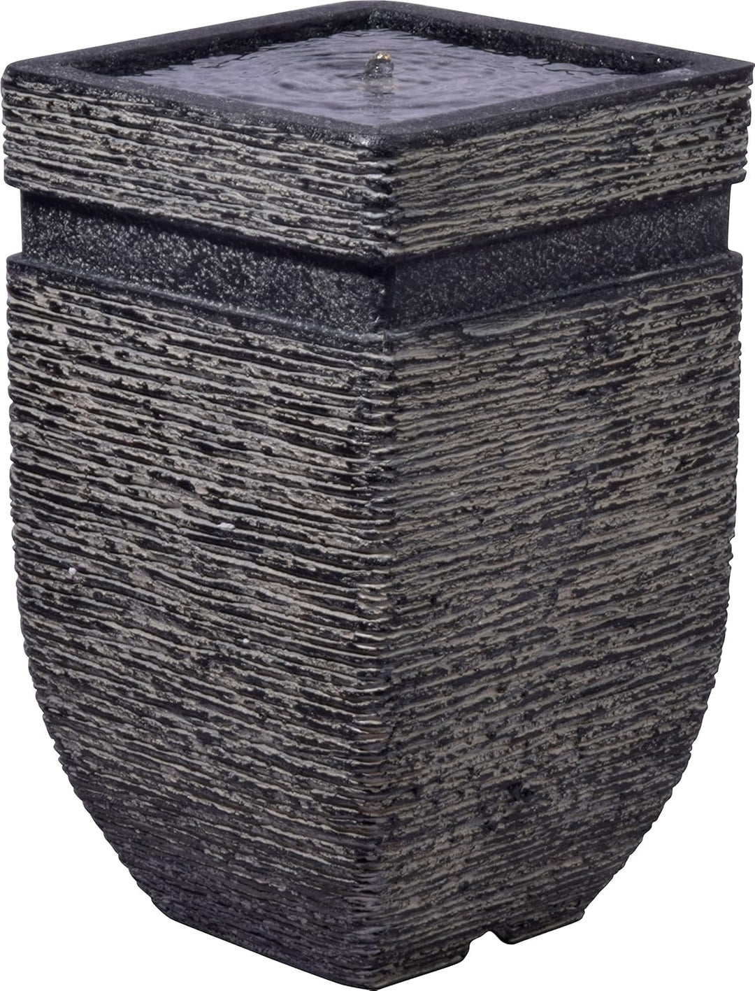 dobar® 96101e Solarbrunnen Hera | Gartenbrunnen mit LED Beleuchtung | Terrassenbrunnen aus Polyresin
