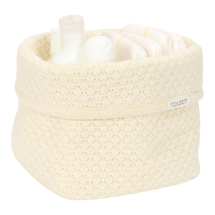 Little Dutch Wickeltischkörbchen Körbchen Korb Utensilo Organizer für den Wickeltisch Baby Strick kl