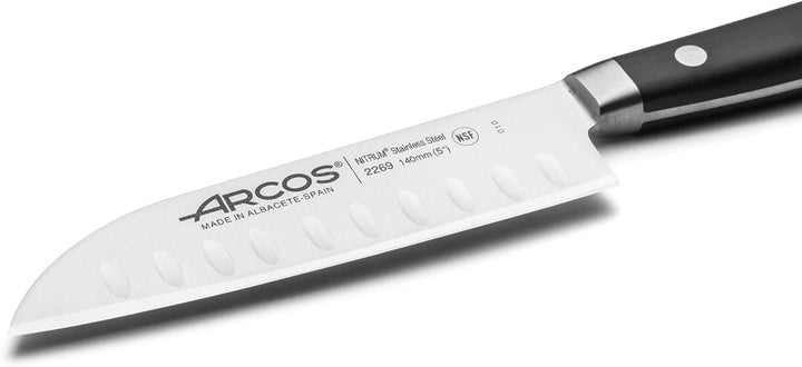 Arcos Opera - Santoku Messer - NITRUM geschmiedetem Edelstahl 140 mm - HandGriff POM Farbe Schwarz