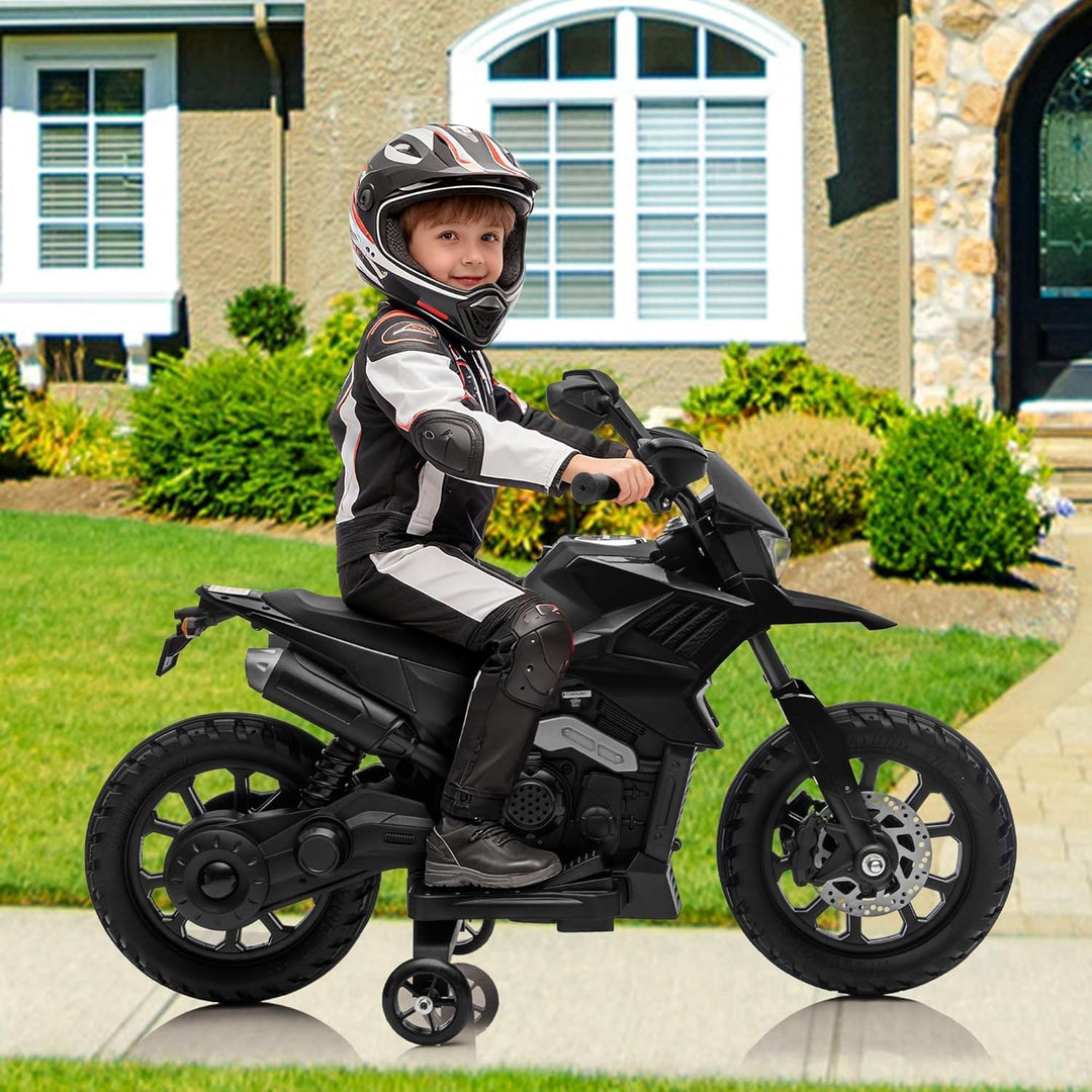 6V Elektro Motorrad Kinder, Kindermotorrad Mit 3 Geschwindigkeiten, Stützrädern, Max 6 Km/h, Bis Zu
