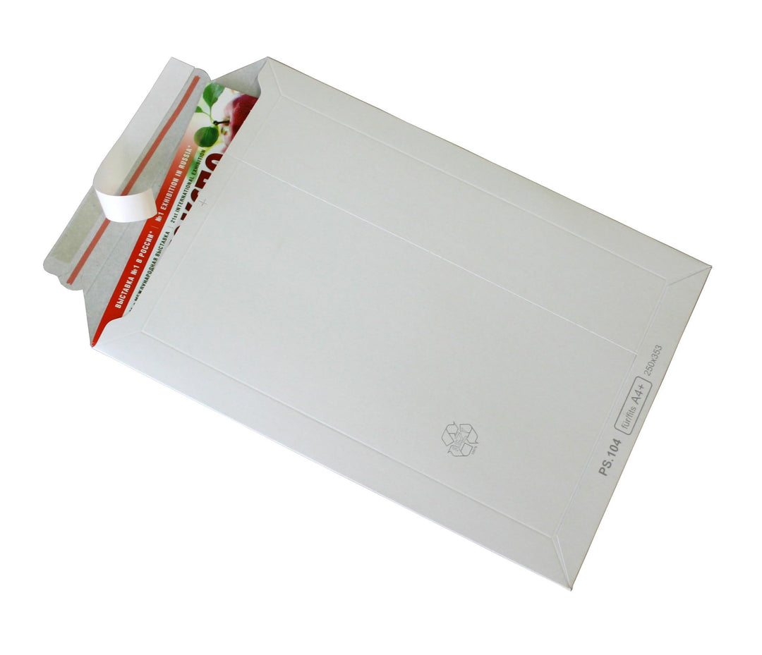 Versandtaschen Vollpappe weiss Karton DIN A3-455x320mm bis 50mm Füllhöhe (PS.105) (10), 10