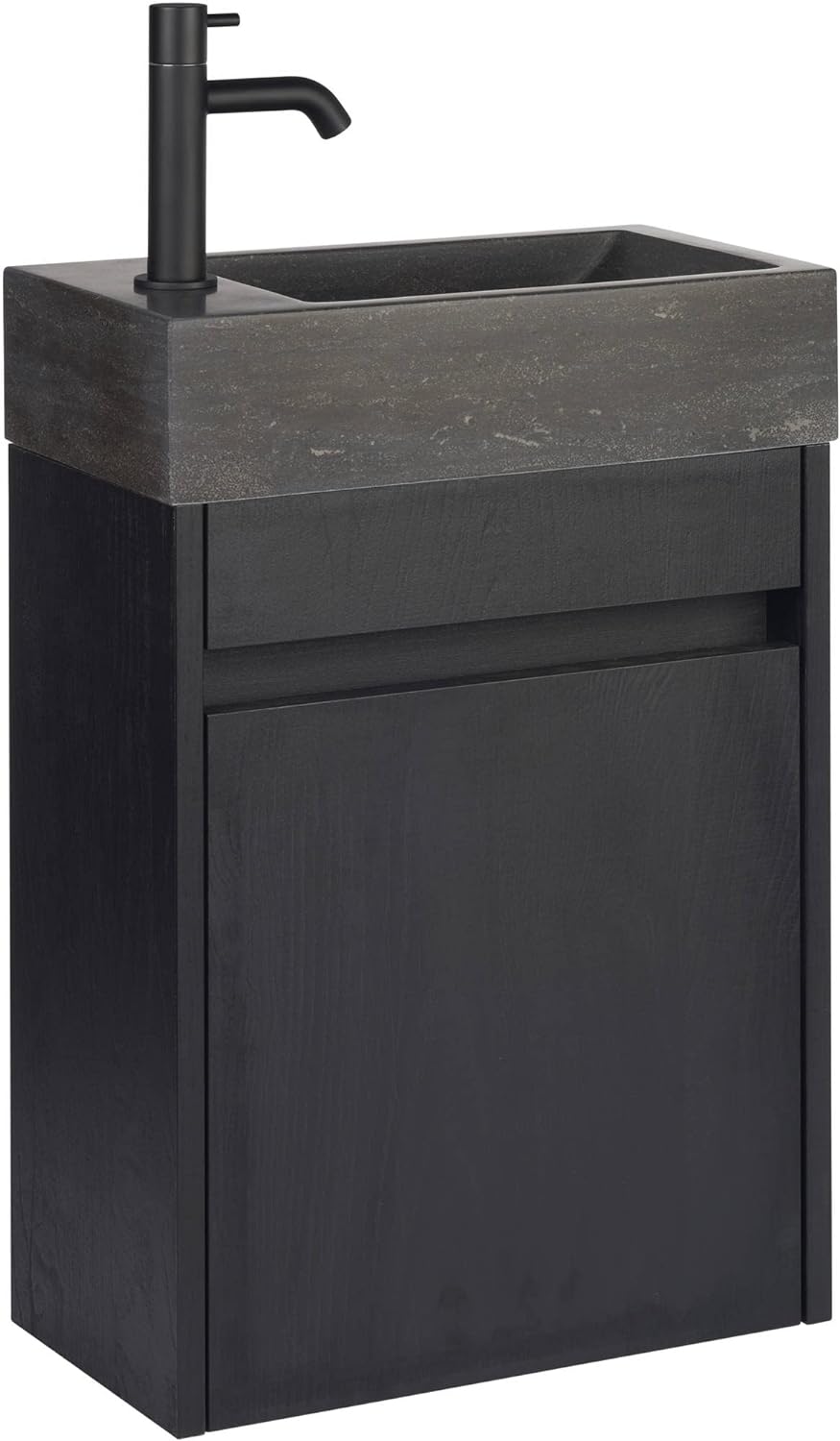 Saqu Nature Collection Naturstein-Waschbecken Links 40x22x10cm