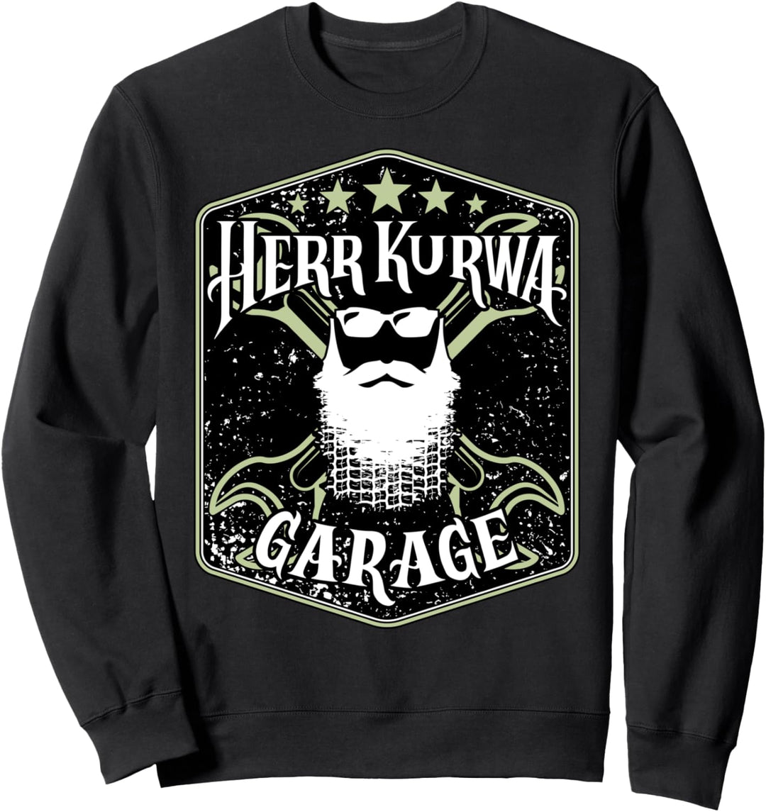 Mechaniker Herr Kurwa Garage Logo Janusz Werkstatt NRW Sweatshirt