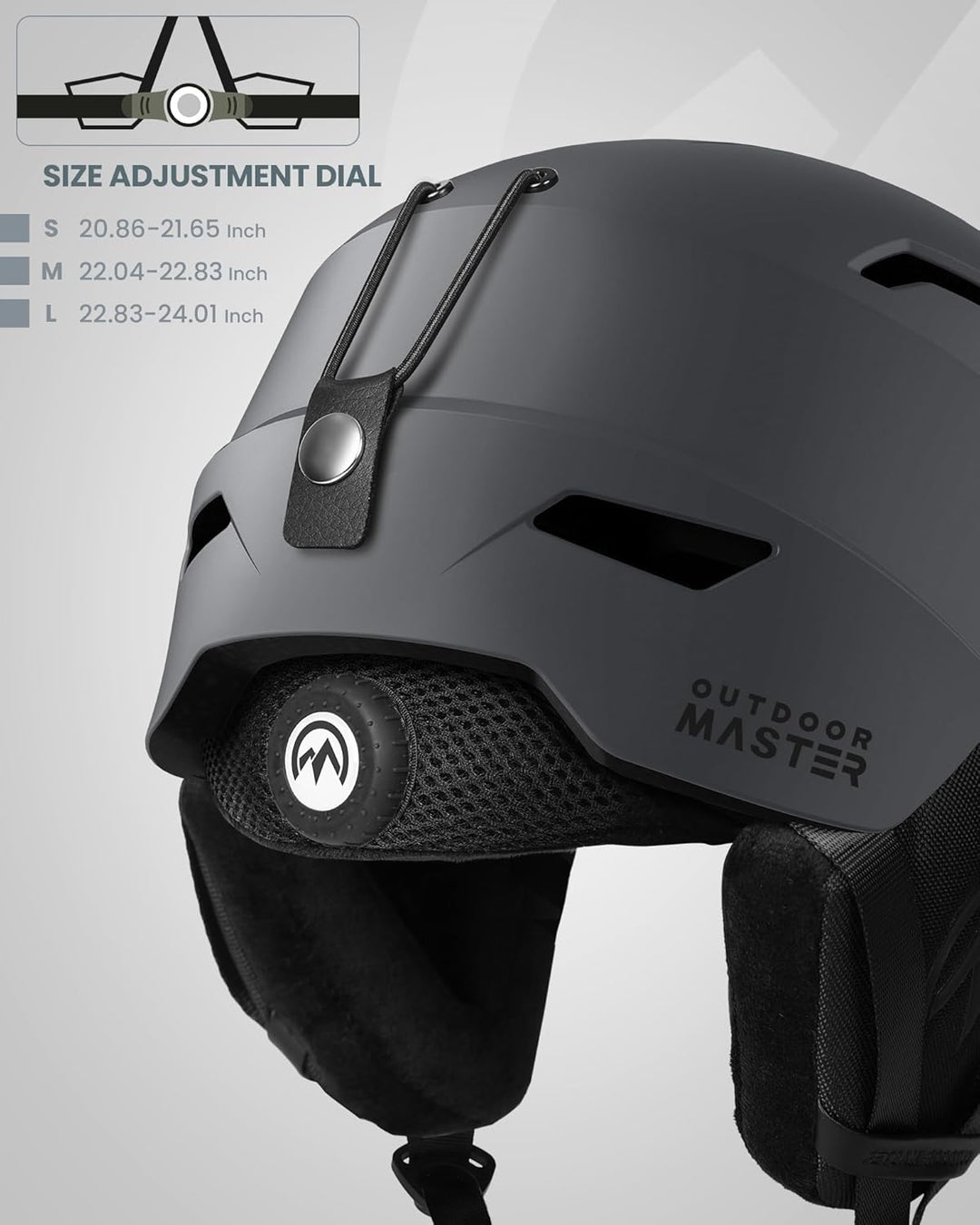 OutdoorMaster Skihelm-Set, Snowboard-Helm mit Brille für Erwachsene - 12 Belüftungsöffnungen - Skihe