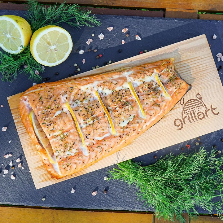 6 Pack XL Grillbretter - Zedernholzbrett zum Grillen - Räucherbretter aus Zedernholz von grillart® h