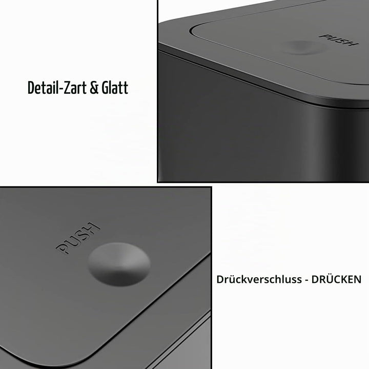 3 Stück 10 l Mülleimer mit Pop-Up-Deckel. Kleiner Mülleimer mit Deckel, Abfallkorb für Küche, Schlaf