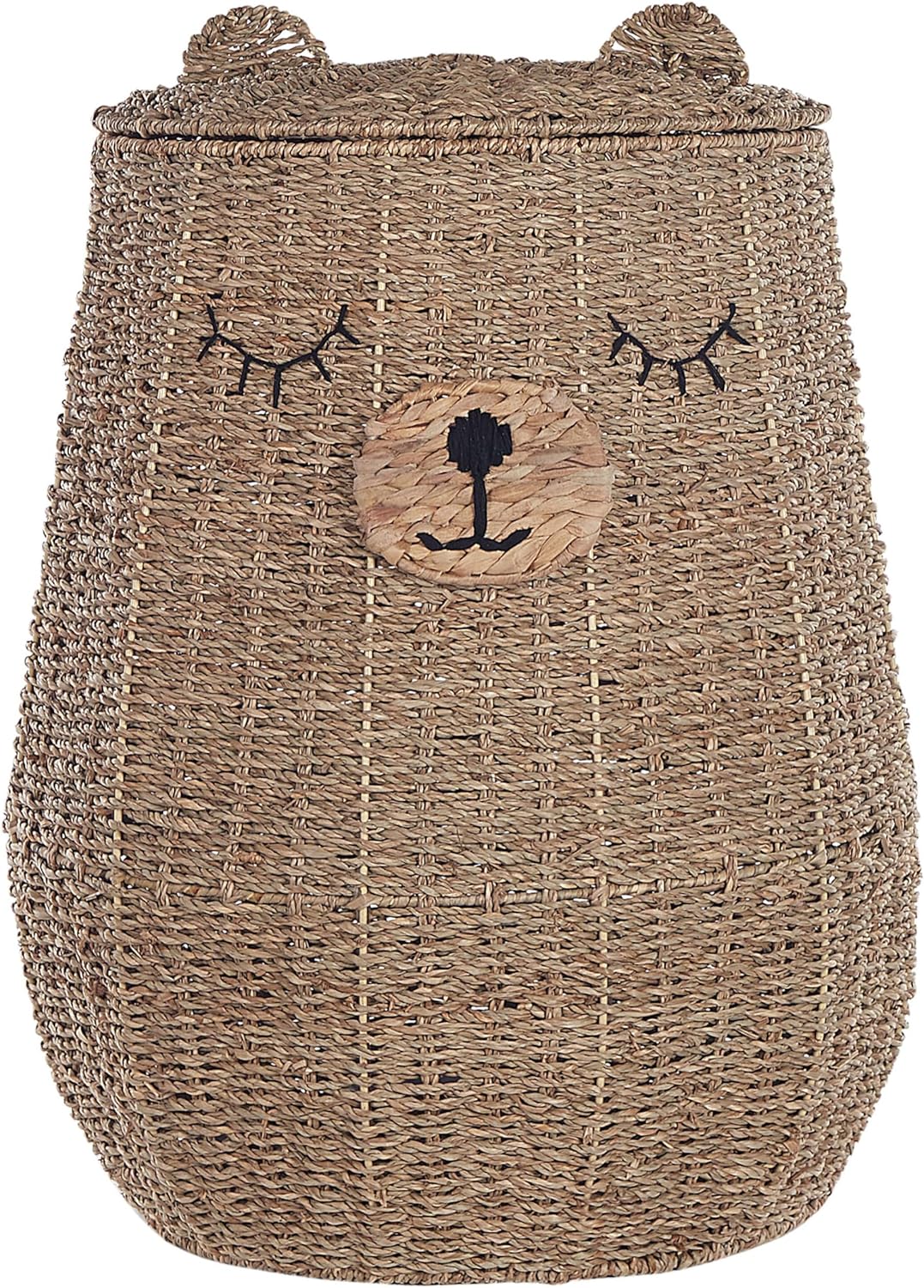 Aufbewahrungskorb aus Seegras Bärenform natürlich beige 68 cm Fulan