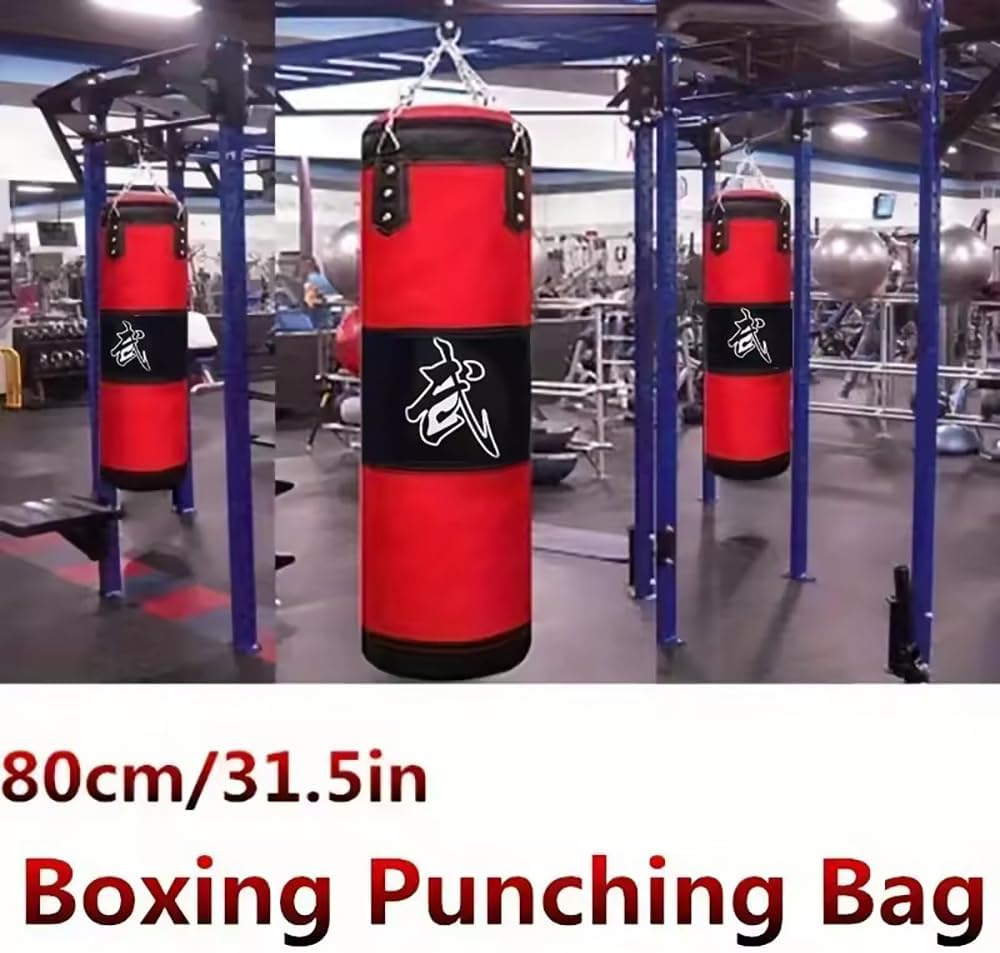 Boxsack Hängend, 15-in-1 Heavy Duty Boxsack, PU-Material Mit dickerer Kette kann 360° gedreht werden