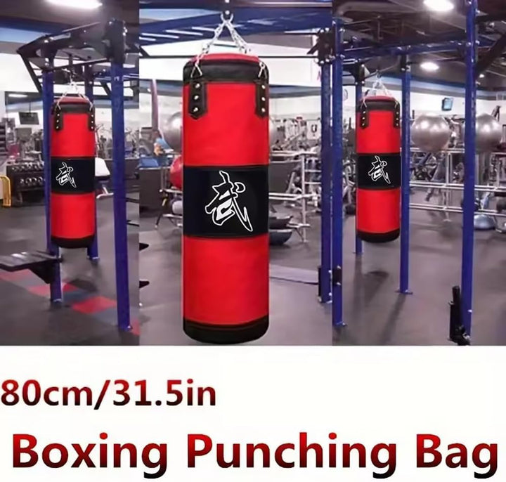 Boxsack Hängend, 15-in-1 Heavy Duty Boxsack, PU-Material Mit dickerer Kette kann 360° gedreht werden