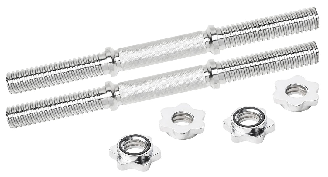 Bad Company Chrom Kurzhantelstange mit Gewinde-Auflageflächen inkl. Sternverschlüssen 30/31 mm I Kur