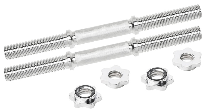 Bad Company Chrom Kurzhantelstange mit Gewinde-Auflageflächen inkl. Sternverschlüssen 30/31 mm I Kur