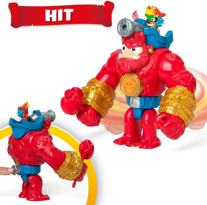 PIRATIX Boom Ben - Beweglicher Gorilla, der horizontal und mit einem Auslöser schlägt. Enthält 1 Gor