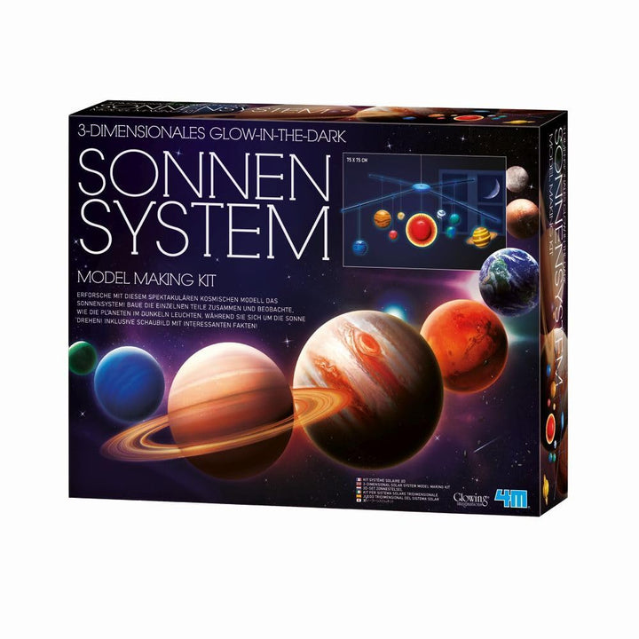 HCM Kinzel 4M Leucht-Sonnensystem Mobile Bastelset - Kreatives Wissenschaftsprojekt für Kinder - Per