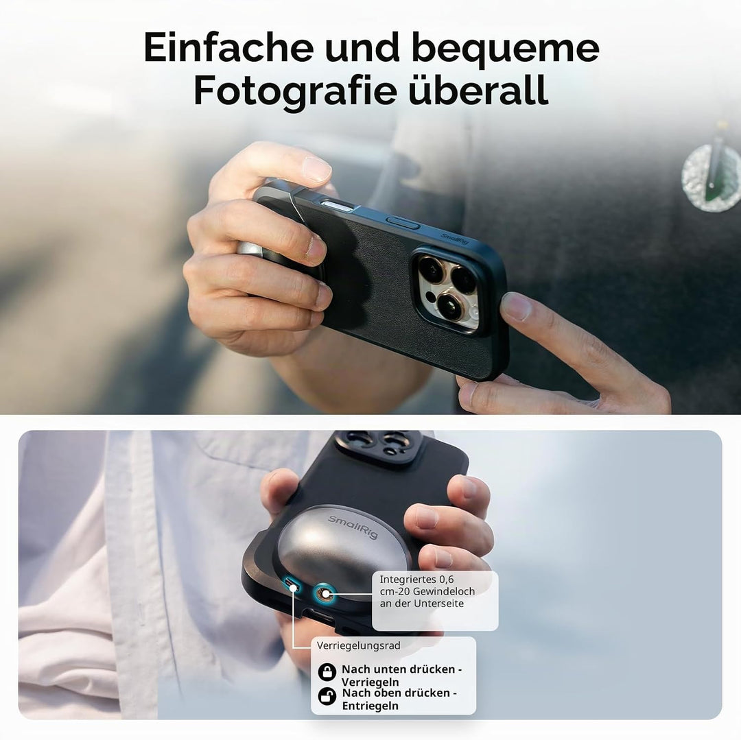 SMALLRIG FilMov Handyhüllen-Set für iPhone 16 Pro, leichte Fotohülle mit T-Mount-Objektivrückplatte/