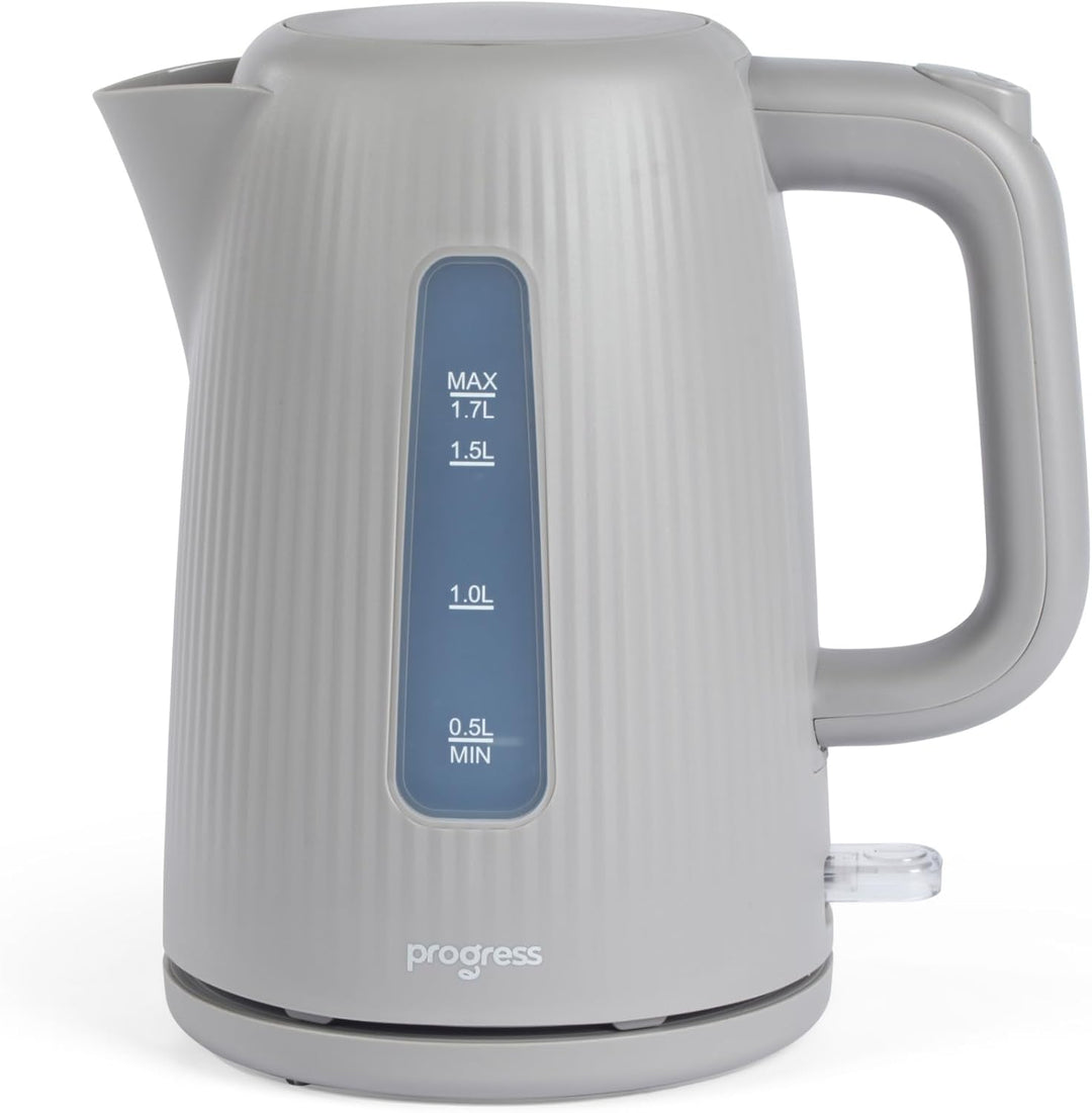 Progress Mellow Elektrischer Wasserkocher – 1,7 L Fassungsvermögen, Abnehmbarer Kalkfilter, 360°-Dre