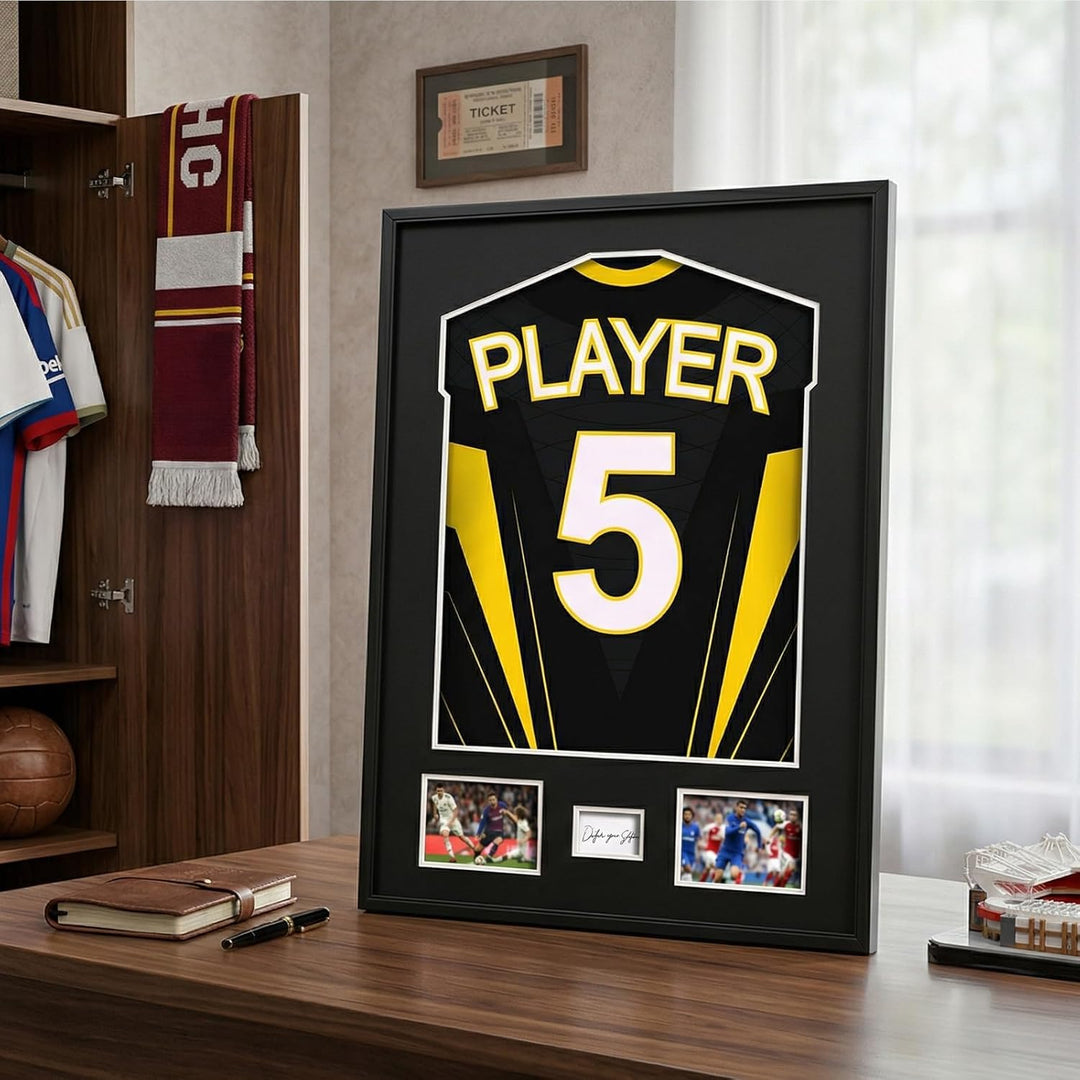 Trikotrahmen 60 x 80cm Rahmen für Fussball Trikotm 3D Box Frame Aluminium und Acrylglas Trikot Einra