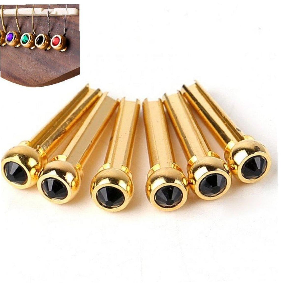 Guitar Bridge Pins 6pcs Messinggitarren -Strings Kegel Feste Stifte Schnurnagelstifte Für Folk Acous