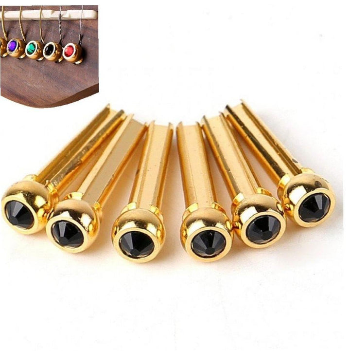Guitar Bridge Pins 6pcs Messinggitarren -Strings Kegel Feste Stifte Schnurnagelstifte Für Folk Acous