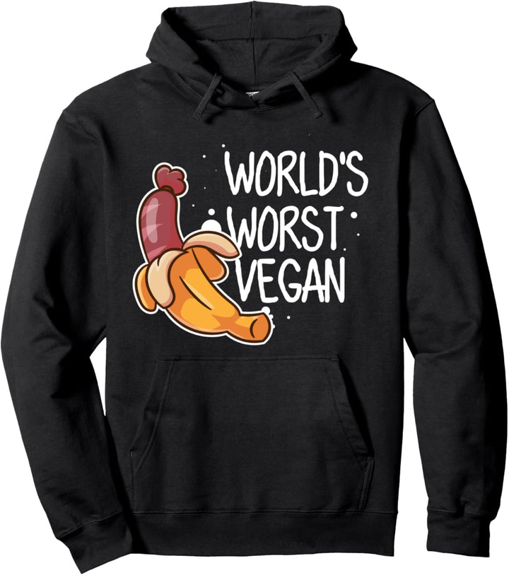 Der schlechteste Veganer der Welt - Anti-Veganer-Wurst Pullover Hoodie