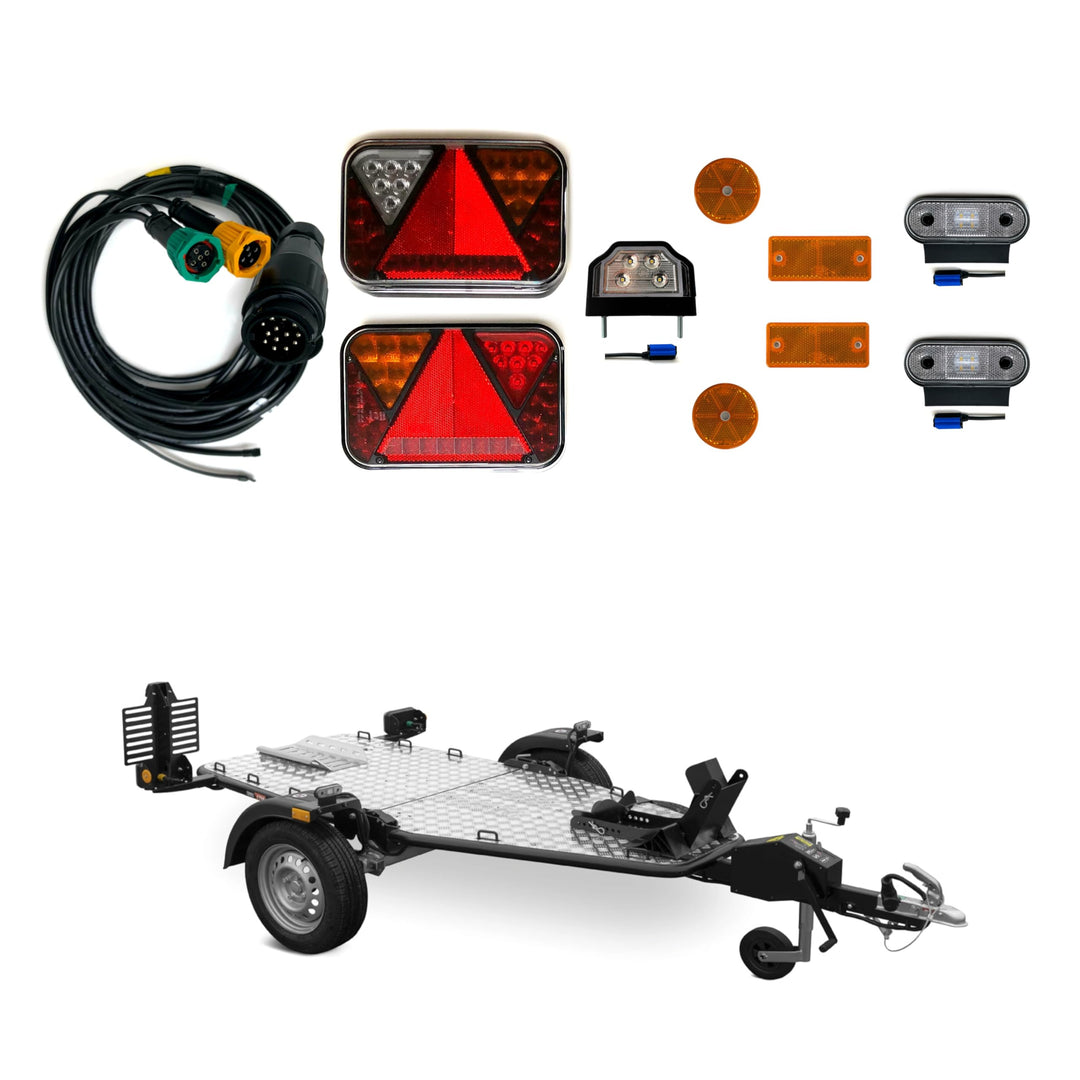 Anhängerbeleuchtung SET LED Rückleuchten 12V Kennzeichenbeleuchtung Kabel 4,5 m