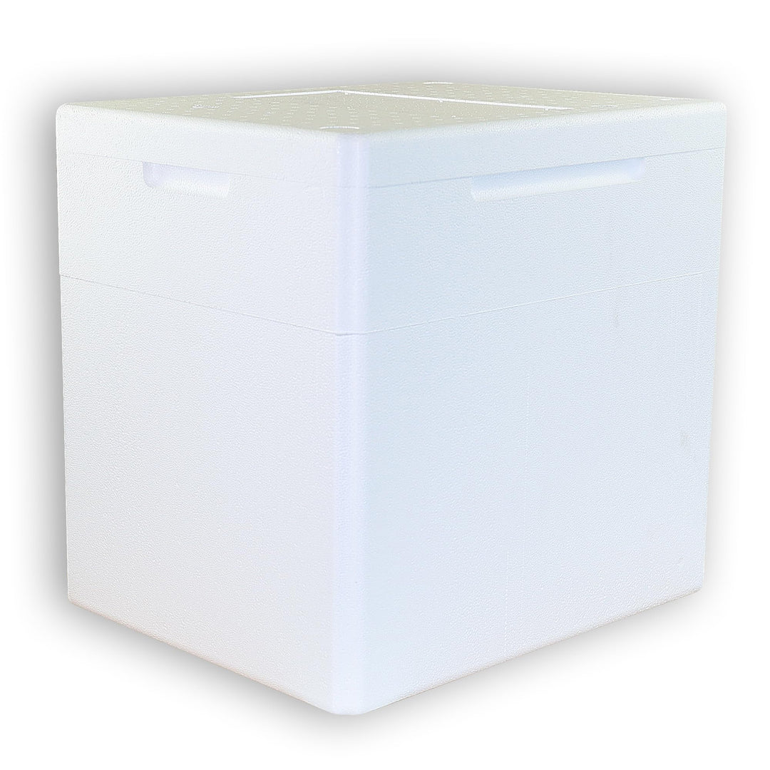 Styroporboxen 55 Liter mit Deckel | Thermobox Innenmass: 42 x 32,5 x 40 cm | Isolierbehälter in weis