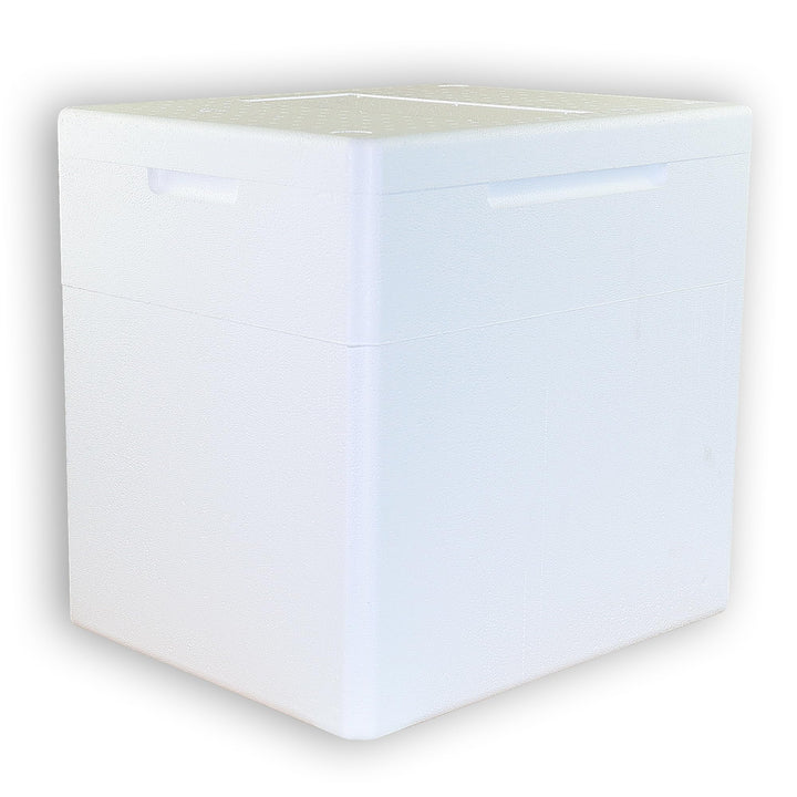 Styroporboxen 55 Liter mit Deckel | Thermobox Innenmass: 42 x 32,5 x 40 cm | Isolierbehälter in weis