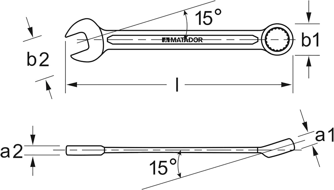 MATADOR Schraubwerkzeuge Ringmaulschlüssel-Satz, 12-tlg, 6-22 mm, 0185 9120 Metrisch 6 - 22 MM, Metr