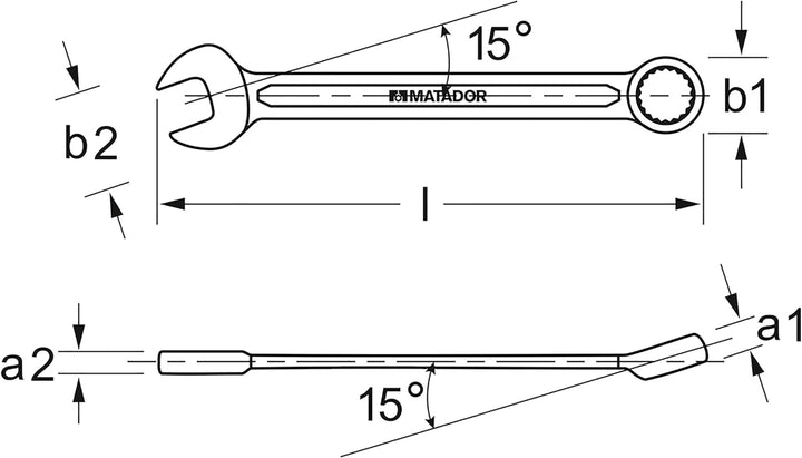 MATADOR Schraubwerkzeuge Ringmaulschlüssel-Satz, 12-tlg, 6-22 mm, 0185 9120 Metrisch 6 - 22 MM, Metr