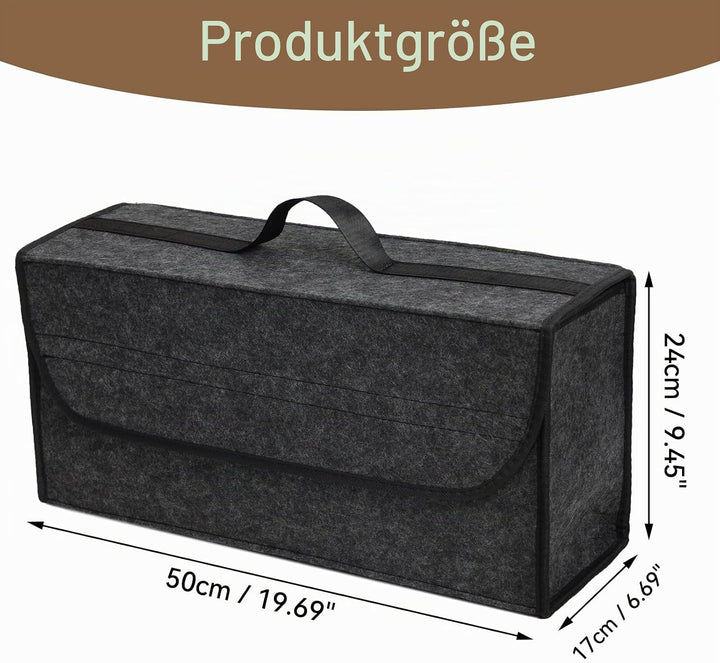 Auto Kofferraum Organizer, 50 * 24 * 17cm Faltbar Kofferraumtasche Rutschfest Filz, Auto Organizer T
