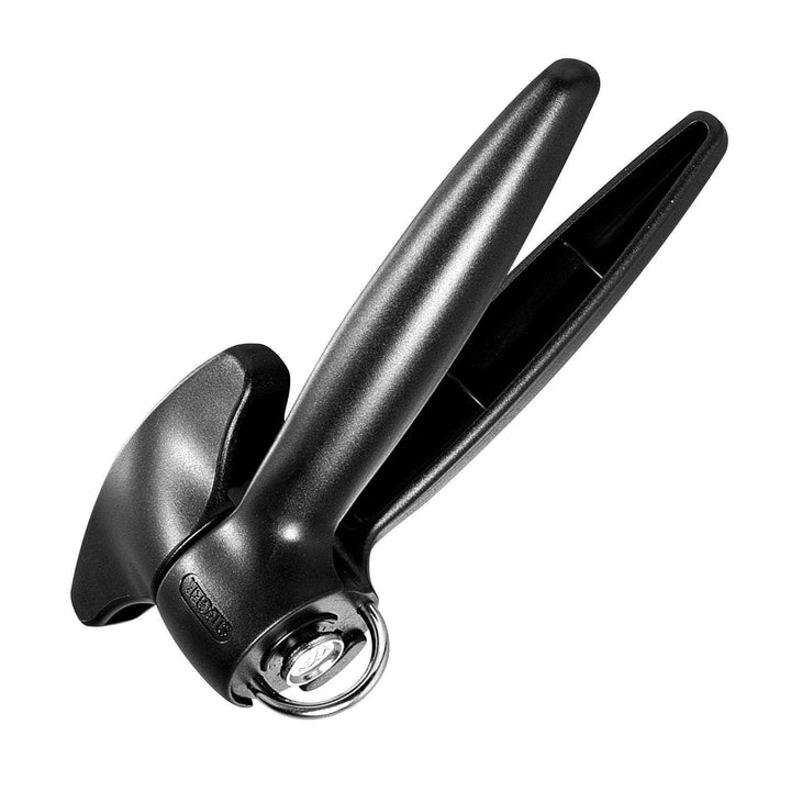 Westmark Sicherheitsdosenöffner, mit Führungs-Bügel, Länge: 18,5 cm, Rostfreier Edelstahl/Kunststoff