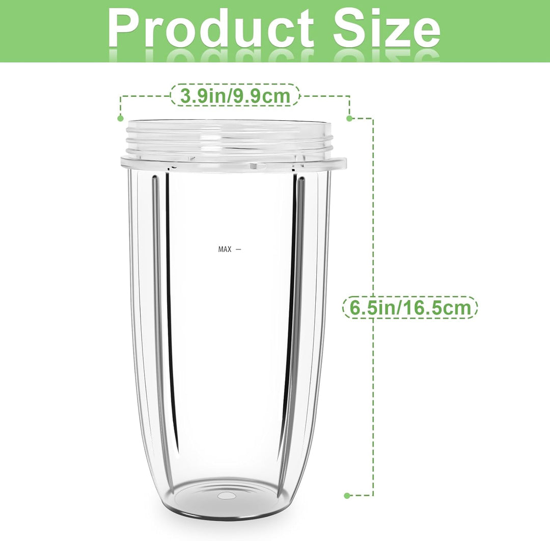 Entsafterbecher Kompatibel mit Nutribullet Mixer 600W/900W, 24oz Becher Ersatzteile für Hochgeschwin
