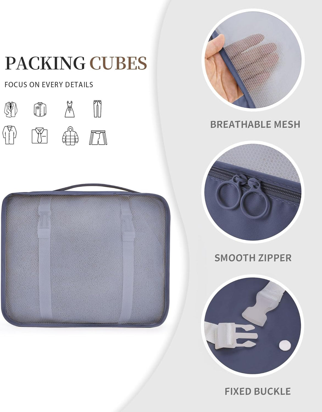 Anjing koffer Organizer 11-teilig, Packing Cubes, leichte Reisegepäck-Organizer, platzsparend, wasse