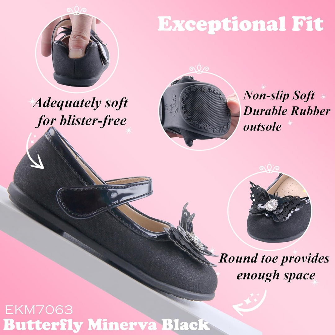 EIGHT KM - Kleinkind Mädchen Kleid Schuhe - Mary Jane Wohnungen - Prinzessin Hochzeit Schuhe Balleri