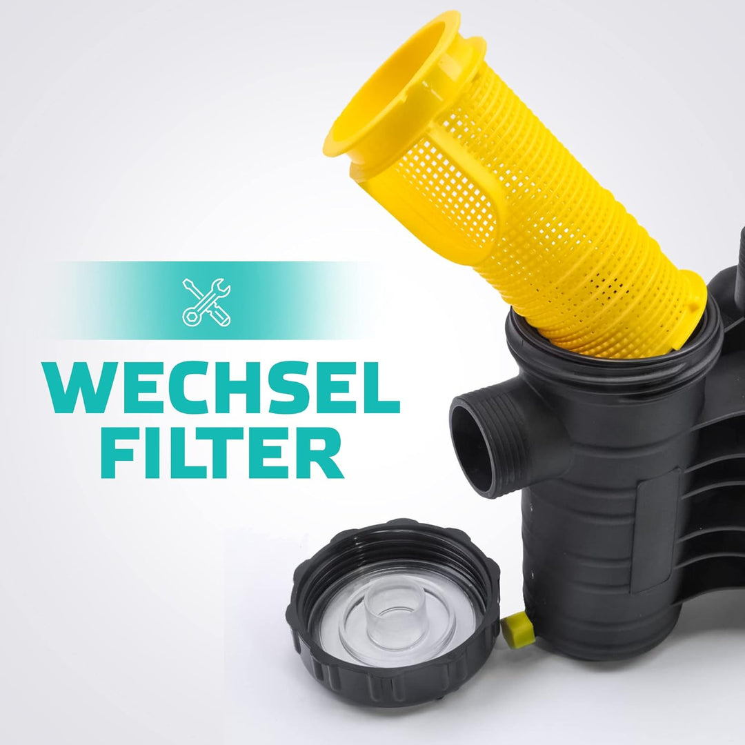 well2wellness Selbstansaugende Filterpumpe Aqua Plus 6 | Umwälzpumpe | Leise Nutzung | Einfache Nutz