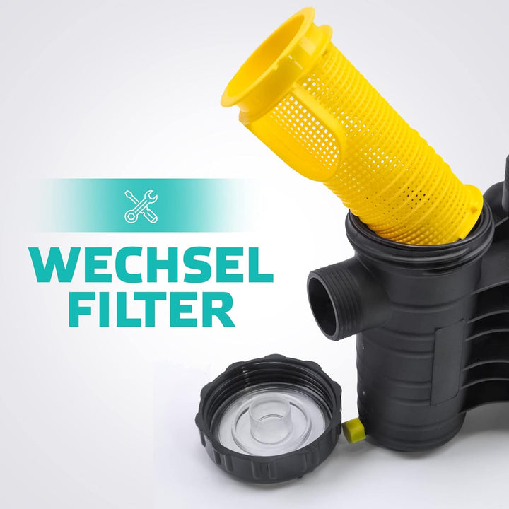 well2wellness Selbstansaugende Filterpumpe Aqua Plus 6 | Umwälzpumpe | Leise Nutzung | Einfache Nutz