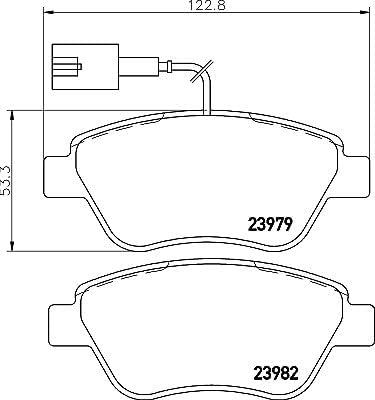 HELLA PAGID 8DB 355 012-841 Bremsbelagsatz - T1648 - Dicke/Stärke: 17.8mm - Bremssystem: Bosch - mit