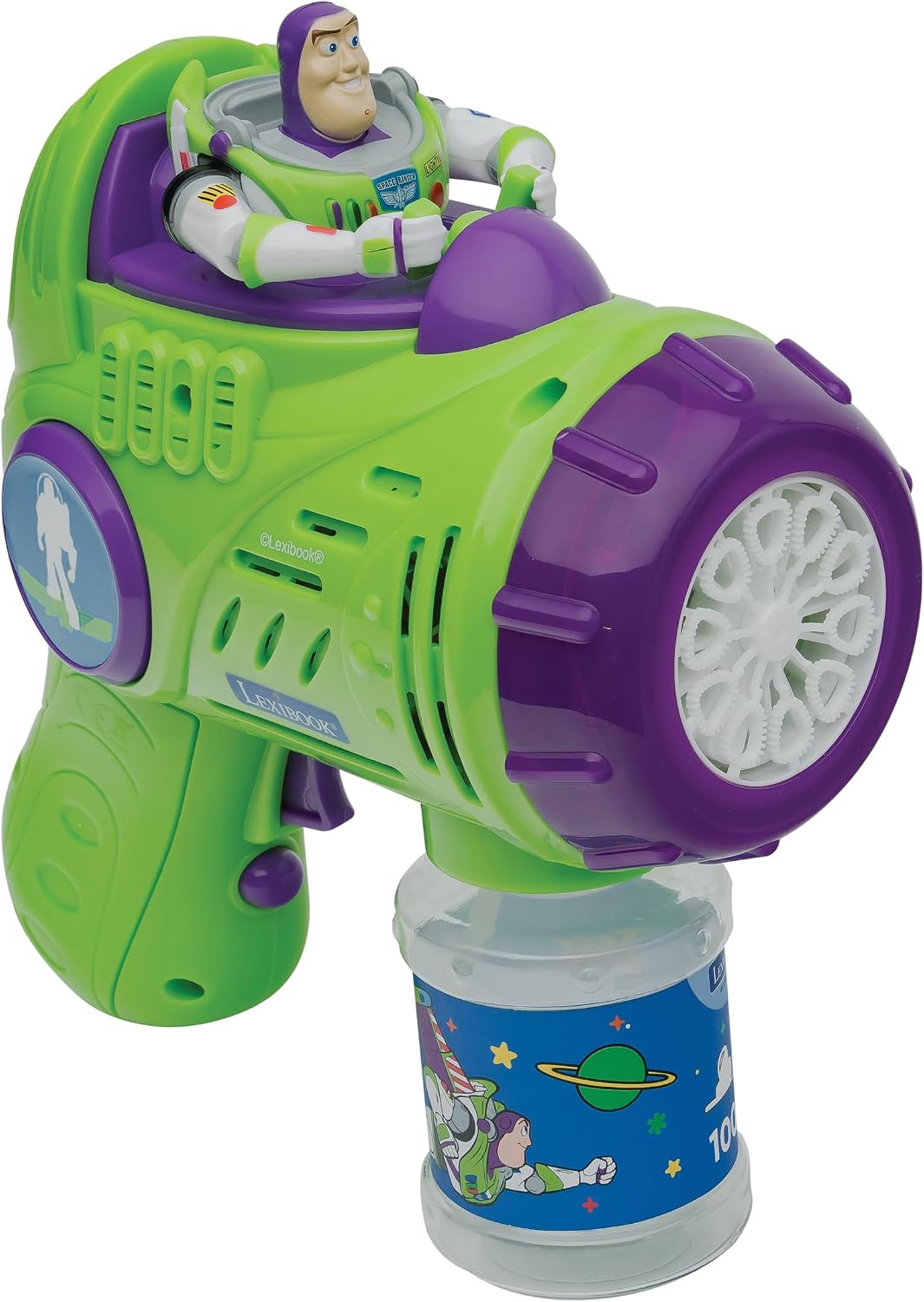 Lexibook, Disney Toy Story Elektronischer Blasenwerfer, 3D-Charakterfigur, Licht- und Soundeffekte,
