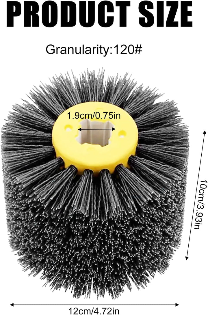 Schleifbürsten: 120 Körnung 120x100mm Nylonbürste, Schleifwalze geeignet, Nylonbürste für für Satini