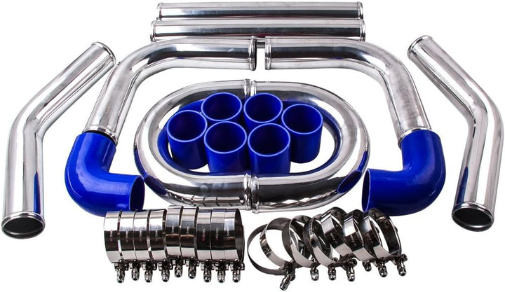 maXpeedingrods 2.5 INCH 64MM Aluminium UNIVERSAL INTERCOOLER PIPING KIT Pipes Klemme luftkühler Turb