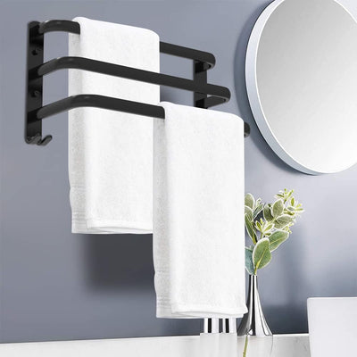 HONPHIER Handtuchhalter Bad 3 Tier Handtuchstange Badezimmer Aluminium Wand-handtuchhalter Handtuchh