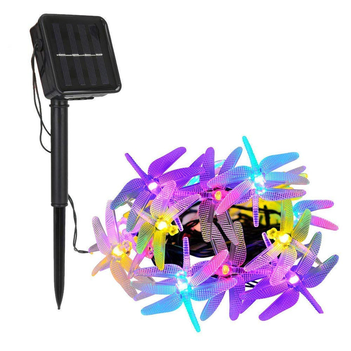 KEEDA 20 LED Solar Libellen Lichterkette - Wasserdicht, 8 Modi - Aussen 16ft Solarleuchten für Garte