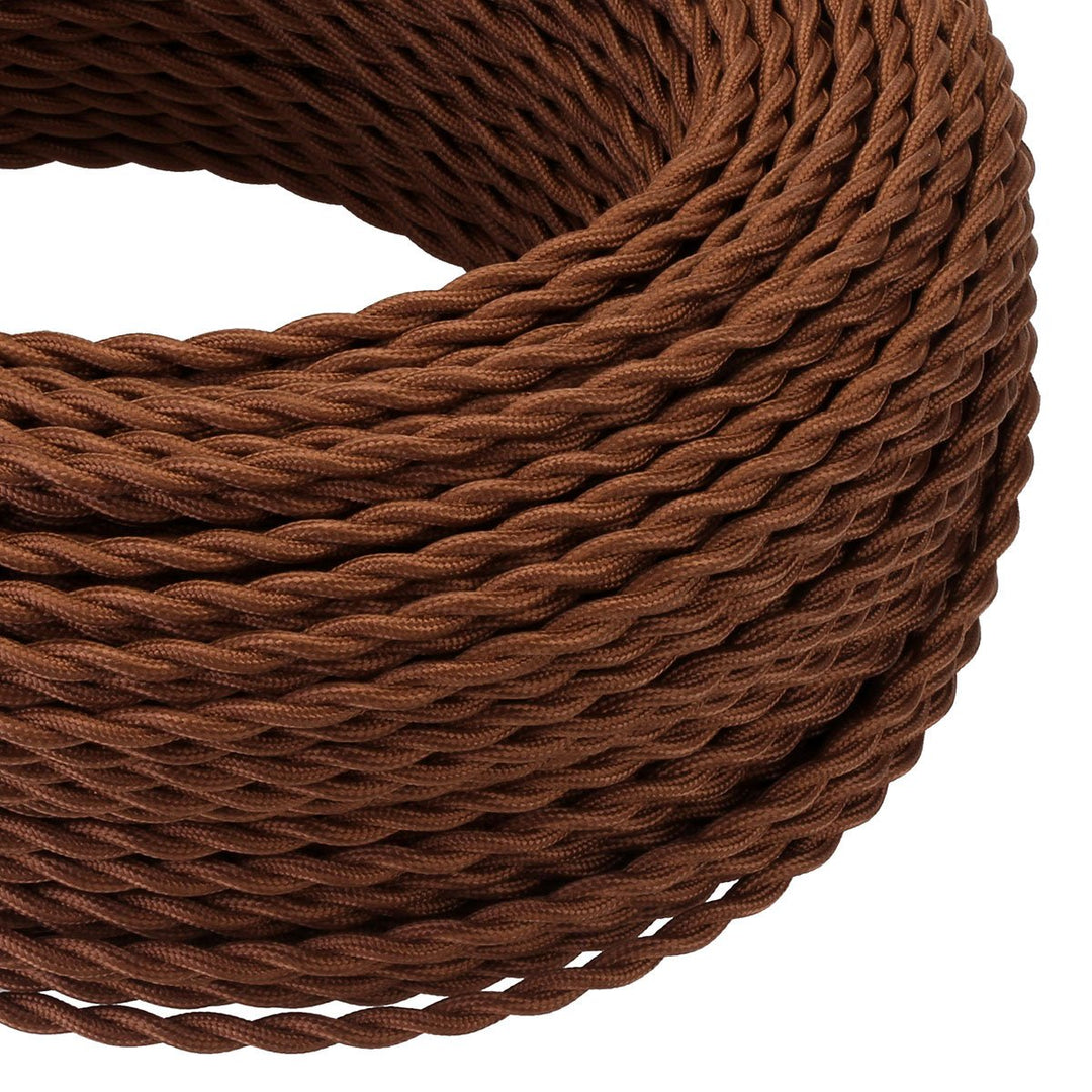 GreenSun Textilkabel 3 adrig - 5 Meter Textilkabel 3 x 0,75 mm² Stoffkabel Lampenkabel Textilummante