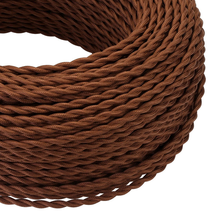 GreenSun Textilkabel 3 adrig - 5 Meter Textilkabel 3 x 0,75 mm² Stoffkabel Lampenkabel Textilummante