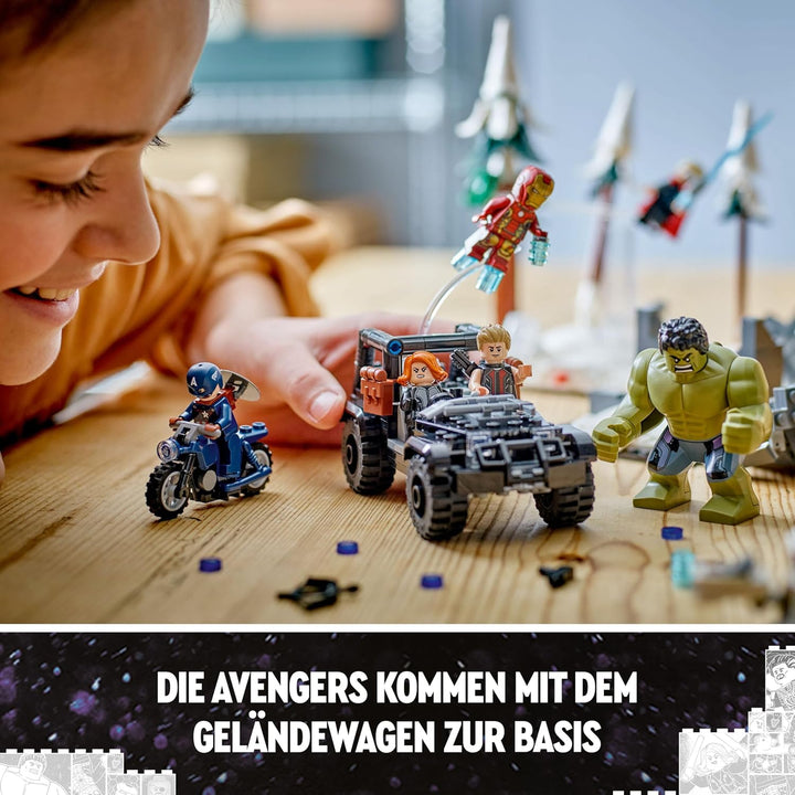 LEGO Marvel Avengers Assemble: Age of Ultron, BAU- und Spielset mit 8 Superhelden-Minifiguren wie Th