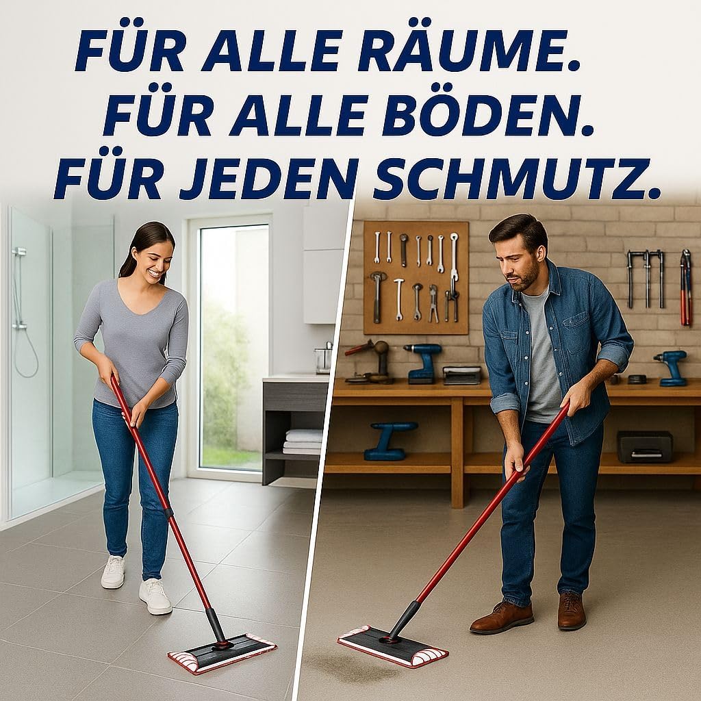 6X Premium Mikrofaser Wischpads kompatibel mit Vileda H2Pro Bodenwischer – Hochwertige Ersatzbezüge,
